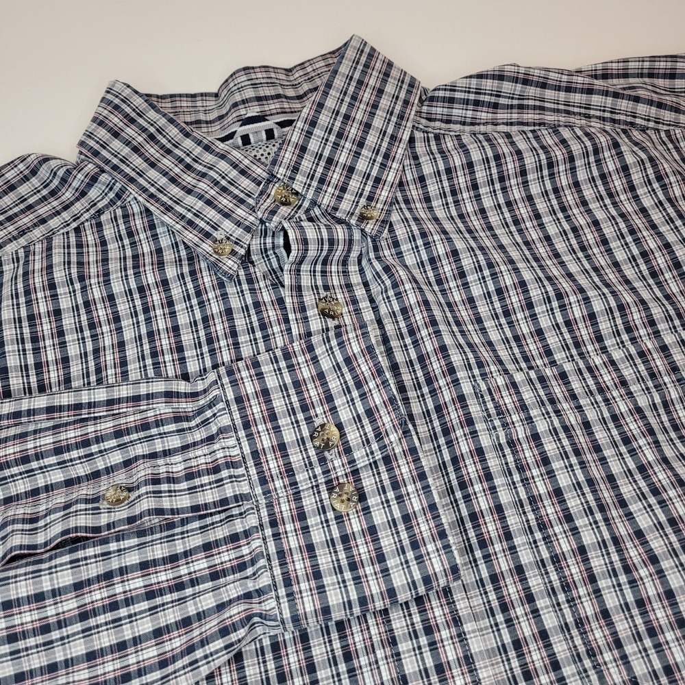 Ariat Pro Series Button Down Long Sleeve Plaid Western Shirt Size Men's Med